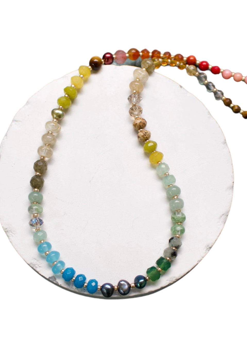 Desert Glow Color Block Necklace