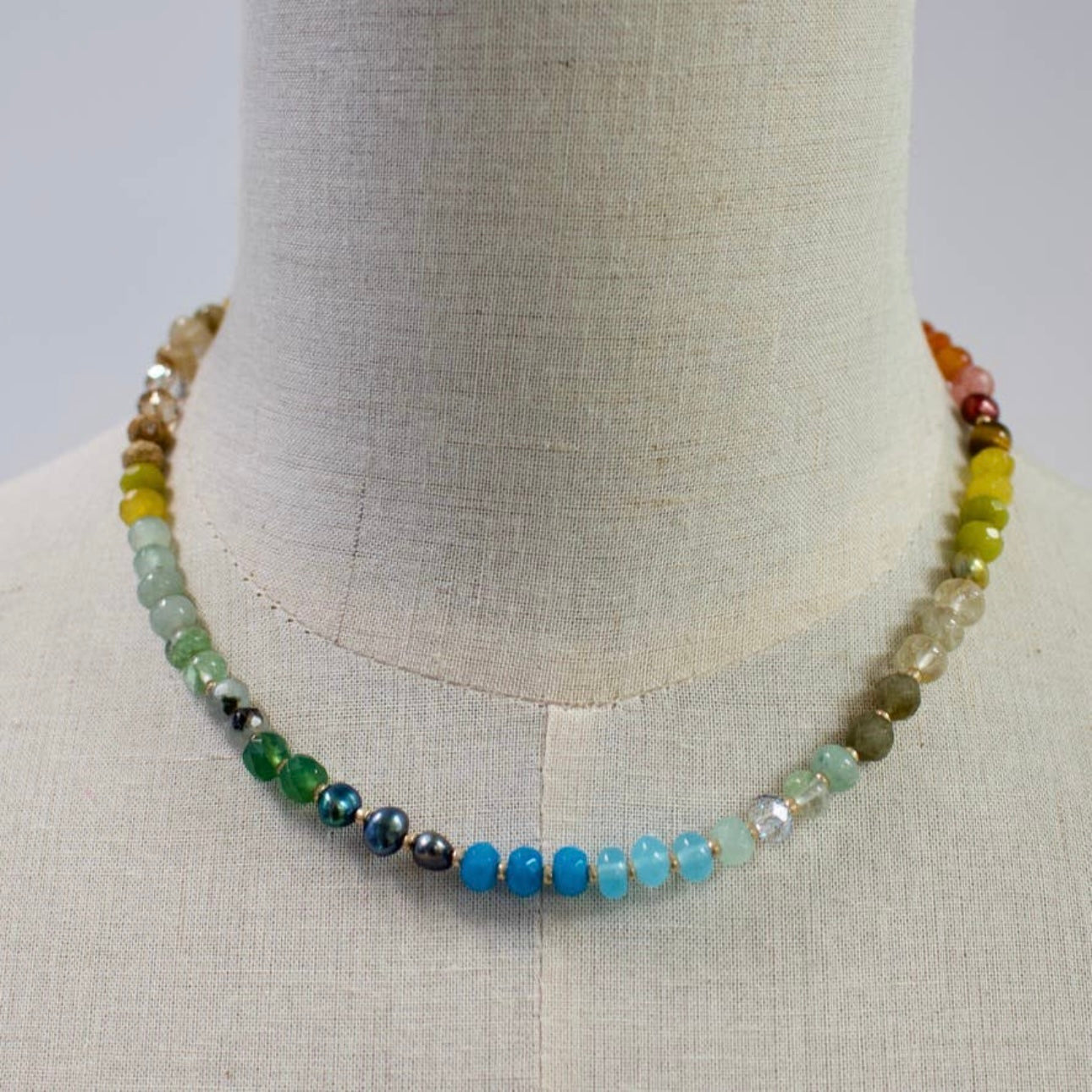 Desert Glow Color Block Necklace